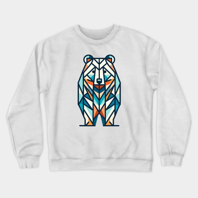 Geometric Wilderness Bear Crewneck Sweatshirt by The Tee Bizarre